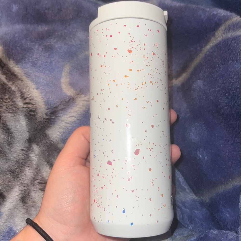 Starbucks speckled egg insulated cup.
